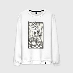 Свитшот хлопковый мужской Девятые врата In vain Люцифер LCF, цвет: белый