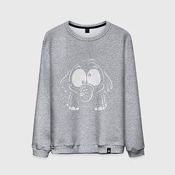 Свитшот хлопковый мужской Белый слон, цвет: меланж