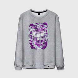 Свитшот хлопковый мужской Tardis violet, цвет: меланж