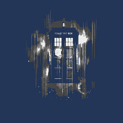 Свитшот хлопковый мужской Tardis grey, цвет: тёмно-синий — фото 2