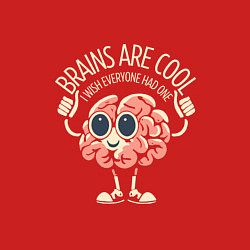 Свитшот хлопковый мужской Мозги - это круто, цвет: красный — фото 2
