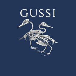 Свитшот хлопковый мужской Gussi - два скелета гусей, цвет: тёмно-синий — фото 2