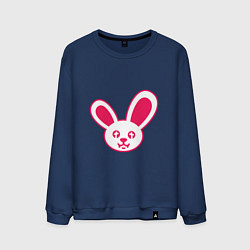 Свитшот хлопковый мужской Токсичный заяц, цвет: тёмно-синий