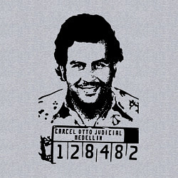 Свитшот хлопковый мужской Pablo escobar in the jail, цвет: меланж — фото 2
