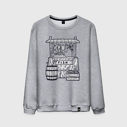 Свитшот хлопковый мужской Рыбная лавка, цвет: меланж