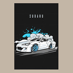 Свитшот хлопковый мужской Subaru авто, цвет: миндальный — фото 2