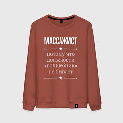 Мужской свитшот Массажист волшебник