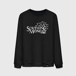 Свитшот хлопковый мужской South of midnight logo, цвет: черный