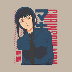 Свитшот хлопковый мужской Человек-бензопила Макима Makima, цвет: миндальный — фото 2