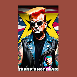 Свитшот хлопковый мужской Trumps not dead - ai punk art, цвет: кирпичный — фото 2