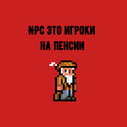 Свитшот хлопковый мужской Npc это игроки на пенсии, цвет: красный — фото 2