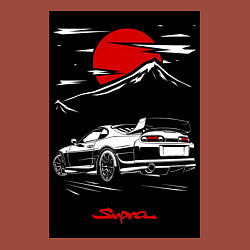 Свитшот хлопковый мужской Toyota Supra jdm гоночный, цвет: кирпичный — фото 2