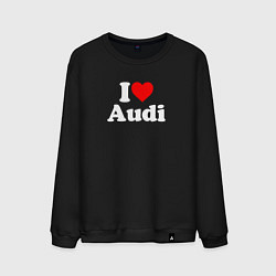 Свитшот хлопковый мужской I love Audi, цвет: черный