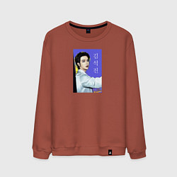 Свитшот хлопковый мужской Чин Butter, цвет: кирпичный