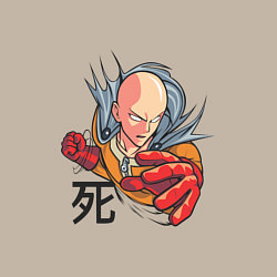 Свитшот хлопковый мужской One-Punch Man главный герой, цвет: миндальный — фото 2
