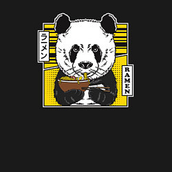 Свитшот хлопковый мужской Панда рамен, цвет: черный — фото 2