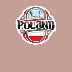 Свитшот хлопковый мужской Poland, цвет: пыльно-розовый — фото 2