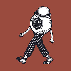 Свитшот хлопковый мужской Глаз человек, цвет: кирпичный — фото 2