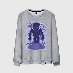 Мужской свитшот Медведь и тень в горах