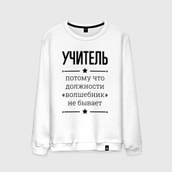 Мужской свитшот Учитель должность волшебник