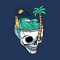 Свитшот хлопковый мужской Skull and summer, цвет: тёмно-синий — фото 2