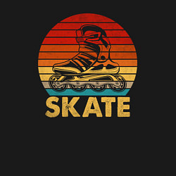 Свитшот хлопковый мужской Роликовые коньки, цвет: черный — фото 2