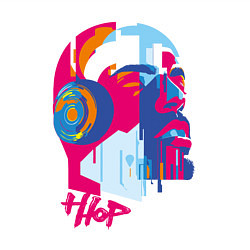 Свитшот хлопковый мужской Hip Hop DJ музыка, цвет: белый — фото 2