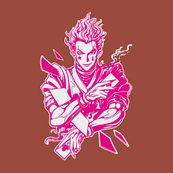 Свитшот хлопковый мужской Hunter x Hunter Хисока розовый, цвет: кирпичный — фото 2