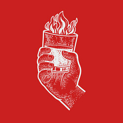 Свитшот хлопковый мужской Виски в огне, цвет: красный — фото 2