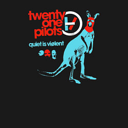 Свитшот хлопковый мужской Twenty one pilots quiets is violent, цвет: черный — фото 2