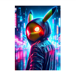 Свитшот хлопковый мужской Крутой Пикачу в модном прикиде - нейроарт, цвет: белый — фото 2