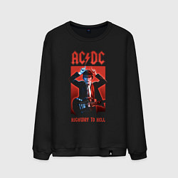 Свитшот хлопковый мужской ACDC Angus Young, цвет: черный