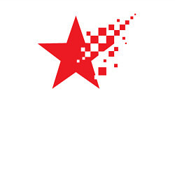 Свитшот хлопковый мужской USSR pixel star, цвет: белый — фото 2