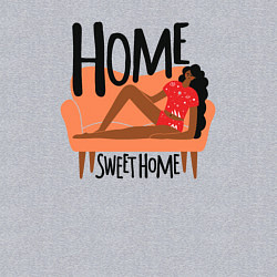 Свитшот хлопковый мужской Девушка дома, цвет: меланж — фото 2