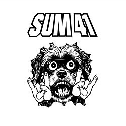 Свитшот хлопковый мужской Sum41 - rock dog, цвет: белый — фото 2