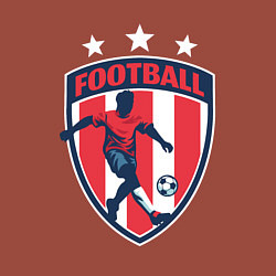 Свитшот хлопковый мужской Stars football, цвет: кирпичный — фото 2