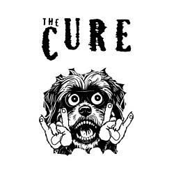 Свитшот хлопковый мужской The Cure - rock dog, цвет: белый — фото 2