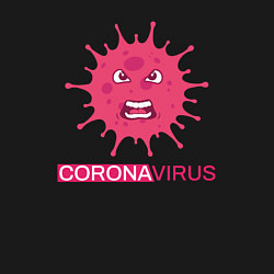 Свитшот хлопковый мужской Pink coronavirus, цвет: черный — фото 2
