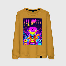 Мужской свитшот Pikachu - halloween vaporwave