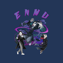 Свитшот хлопковый мужской Клинок рассекающий демонов Enmu, цвет: тёмно-синий — фото 2