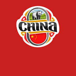 Свитшот хлопковый мужской China panda, цвет: красный — фото 2