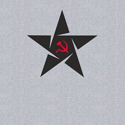 Свитшот хлопковый мужской Black star USSR, цвет: меланж — фото 2