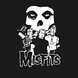 Свитшот хлопковый мужской Misfits band rock, цвет: черный — фото 2