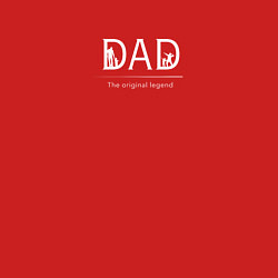 Свитшот хлопковый мужской Папа - легенда, цвет: красный — фото 2