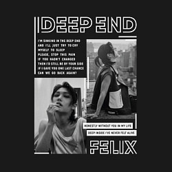 Свитшот хлопковый мужской Stray kids Deep end Felix, цвет: черный — фото 2