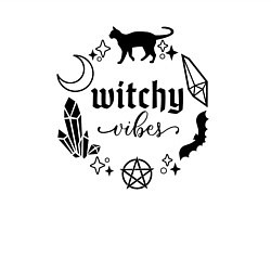 Свитшот хлопковый мужской Witchy vibes, цвет: белый — фото 2