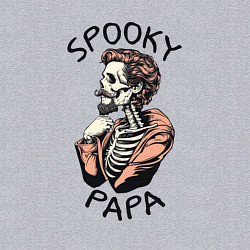 Свитшот хлопковый мужской Spooky papa, цвет: меланж — фото 2