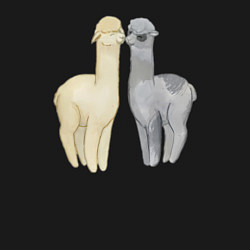 Свитшот хлопковый мужской Ламы, цвет: черный — фото 2