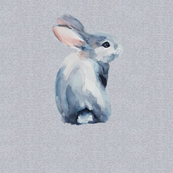 Свитшот хлопковый мужской Кролик арт, цвет: меланж — фото 2