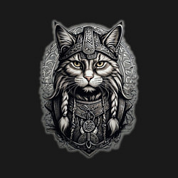 Свитшот хлопковый мужской Viking cat, цвет: черный — фото 2